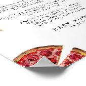 ピザの赤ん坊がバンプサインからメッセージをシャワー ポスター (角)