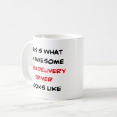 ピザの配達の素晴らし運転手 コーヒーマグカップ (正面左)