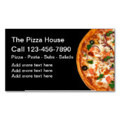 ピザの配達ビジネス用磁石 マグネット名刺 (正面)