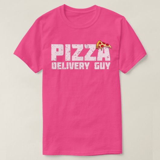 ピザの配達guyピザ愛好家のための設計 tシャツ (デザイン正面)