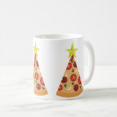 ピザの醜いクリスマスツリーおもしろい コーヒーマグカップ (正面右)