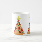 ピザの醜いクリスマスツリーおもしろい コーヒーマグカップ (中央)