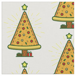 ピザの醜いクリスマスツリー ファブリック