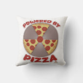 ピザの食べ物おもしろい時間デザイン クッション (裏面)