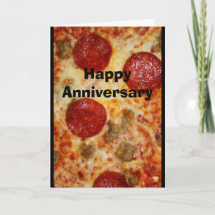 ピザはあなたに私のハート記念日カード属します カード