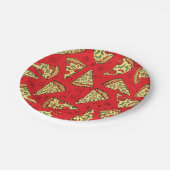 ピザはパターンをスライスします ペーパープレート (アングル)