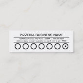 ピザはパンチカードをスライスします ロイヤリティカード (裏面)