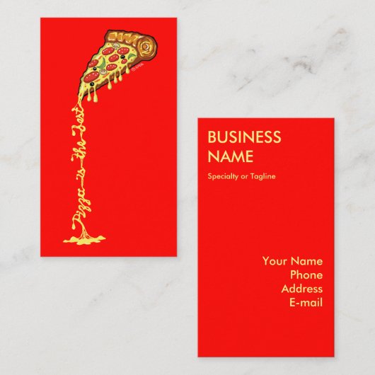 ピザはベストです 名刺 (正面/裏面)