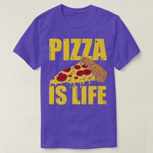 ピザはライフチーズとペペローニピザ愛好家173 Tシャツ (デザイン正面)