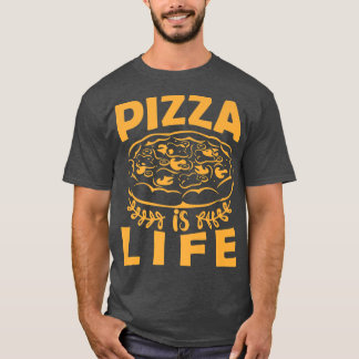 ピザは人生のユーモアたっぷりの食べ物好きのためのピザラブTシャツ メンズ Tシャツ