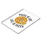 ピザは人生はピザおもしろい ノートブック (左側)