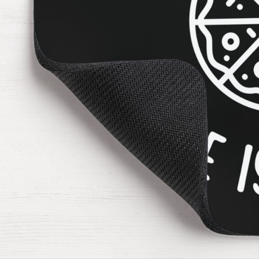 ピザは人生はピザおもしろい マウスパッド (コーナー)