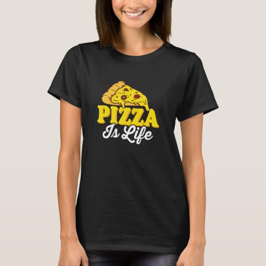 ピザは人生ピザ愛好家のテーマパーティー Tシャツ (正面)