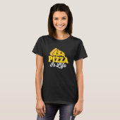 ピザは人生ピザ愛好家のテーマパーティー Tシャツ (正面フル)