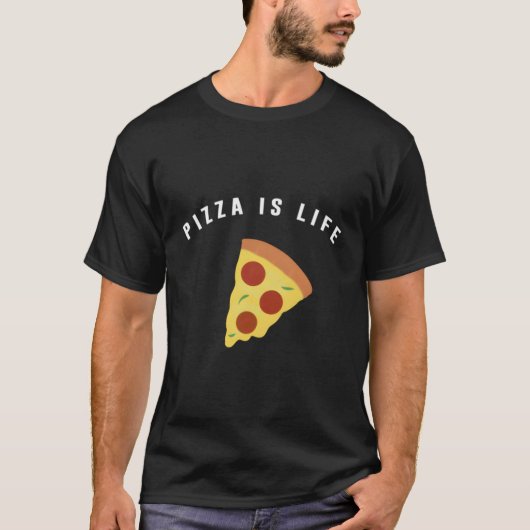 ピザは命のピザ Tシャツ (正面)