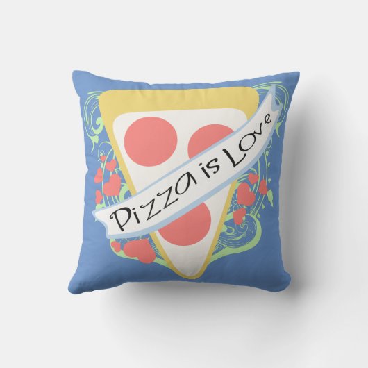 ピザは愛です クッション (裏面)