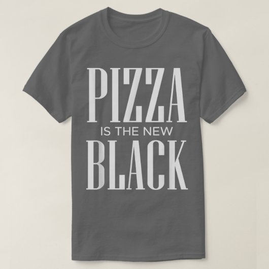 ピザは新しいブラック3865 Tシャツ (デザイン正面)