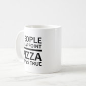 ピザは本当の面白いマグカップ コーヒーマグカップ (正面左)