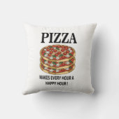 ピザは毎時を幸せな時間のピザにする クッション (裏面)