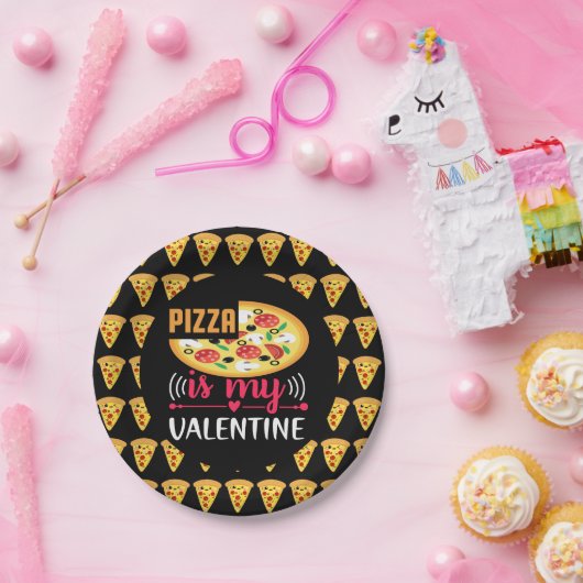ピザは私のバレンタインおもしろいパーティー ペーパープレート (パーティー)