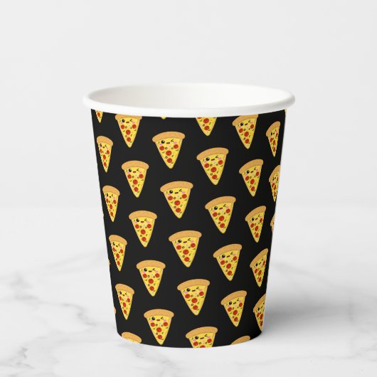 ピザは私のバレンタインおもしろいパーティー 紙コップ (裏面)