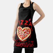 ピザは私のバレンタインデーおもしろいのバレンタインデー エプロン (インサイチュ)