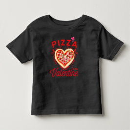 ピザは私のバレンタイン バレンタインデーにぴったりな面白いデザイン トドラーTシャツ