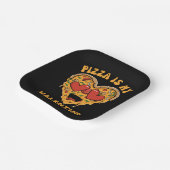 ピザは私のバレンタイン ペーパープレート (傾斜あり)