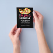 ピザは私のバレンタイン 笑えるパーティー チラシ (手)