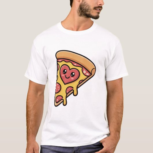 ピザは私のバレンタインTシャツ Tシャツ (正面)