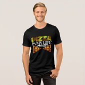 ピザは私の人生 トライブレンドTシャツ (正面全面)