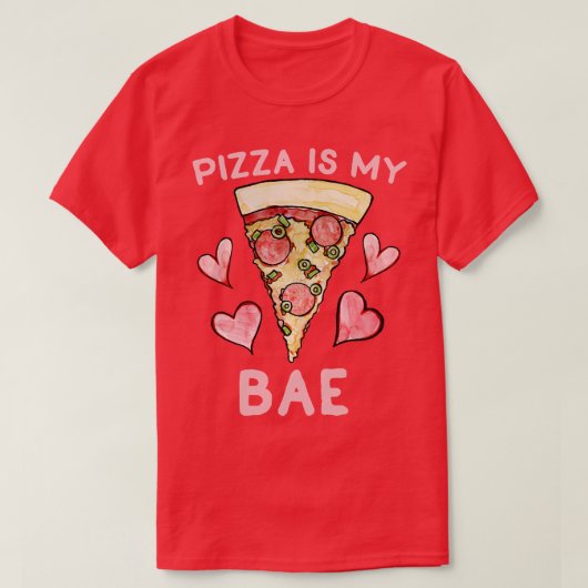 ピザは私の基本だ Tシャツ (デザイン正面)
