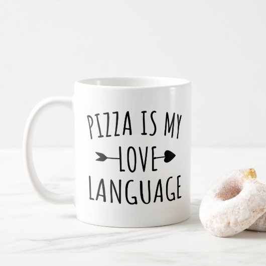 ピザは私の愛の言語 - ピザ愛好家向け コーヒーマグカップ (ドーナツ)