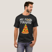 ピザは私の食べ物ピラミッドをスライス Tシャツ (正面フル)