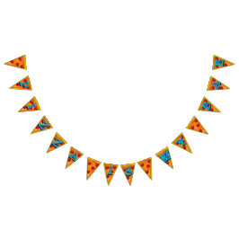 ピザは私のBaeピザパーティーの旗布のペンダントです バンティングフラッグ