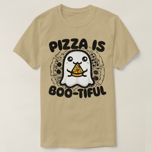 ピザは食べおいしいイタリアンピザ好き Tシャツ (デザイン正面)