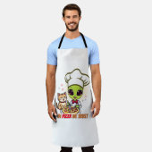 ピザへの信頼 Alien Chef アート エプロン (着用した状態)