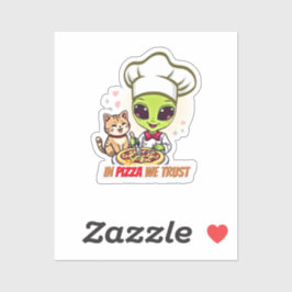 ピザへの信頼 Alien Chef アート シール