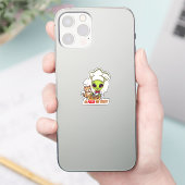 ピザへの信頼 Alien Chef アート シール (スマートフォン)