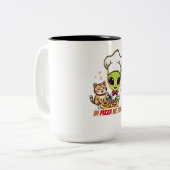ピザへの信頼 Alien Chef アート ツートーンマグカップ (正面左)