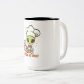 ピザへの信頼 Alien Chef アート ツートーンマグカップ (正面右)
