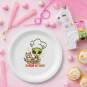 ピザへの信頼 Alien Chef アート ペーパープレート (パーティー)