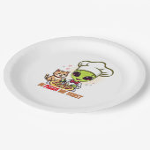 ピザへの信頼 Alien Chef アート ペーパープレート (アングル)