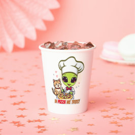 ピザへの信頼 Alien Chef アート 紙コップ