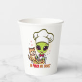 ピザへの信頼 Alien Chef アート 紙コップ (正面)
