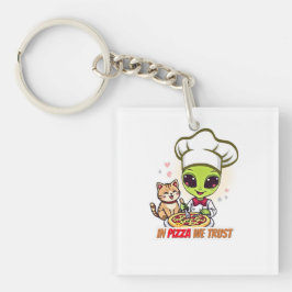 ピザへの信頼 Alien Chef Art キーホルダー