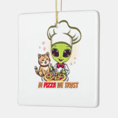 ピザへの信頼 Alien Chef Art セラミックオーナメント (左)