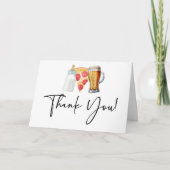 ピザもパンもオムツも!赤ちゃんシャワー サンキューカード (正面)