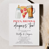 ピザもパンもオムツも!赤ちゃんシャワー 招待状