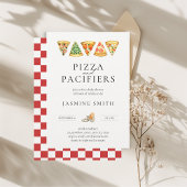 ピザやおしゃれな赤ちゃんシャワー 招待状